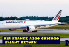 air france a350 chicago flight return