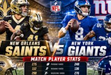 new orleans saints vs new york giants match player stats