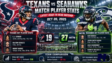 texans vs seahawks match player stats