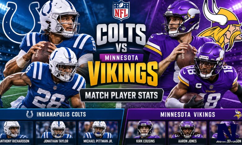 colts vs minnesota vikings match player stats
