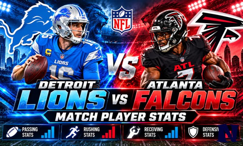 detroit lions vs atlanta falcons match player stats